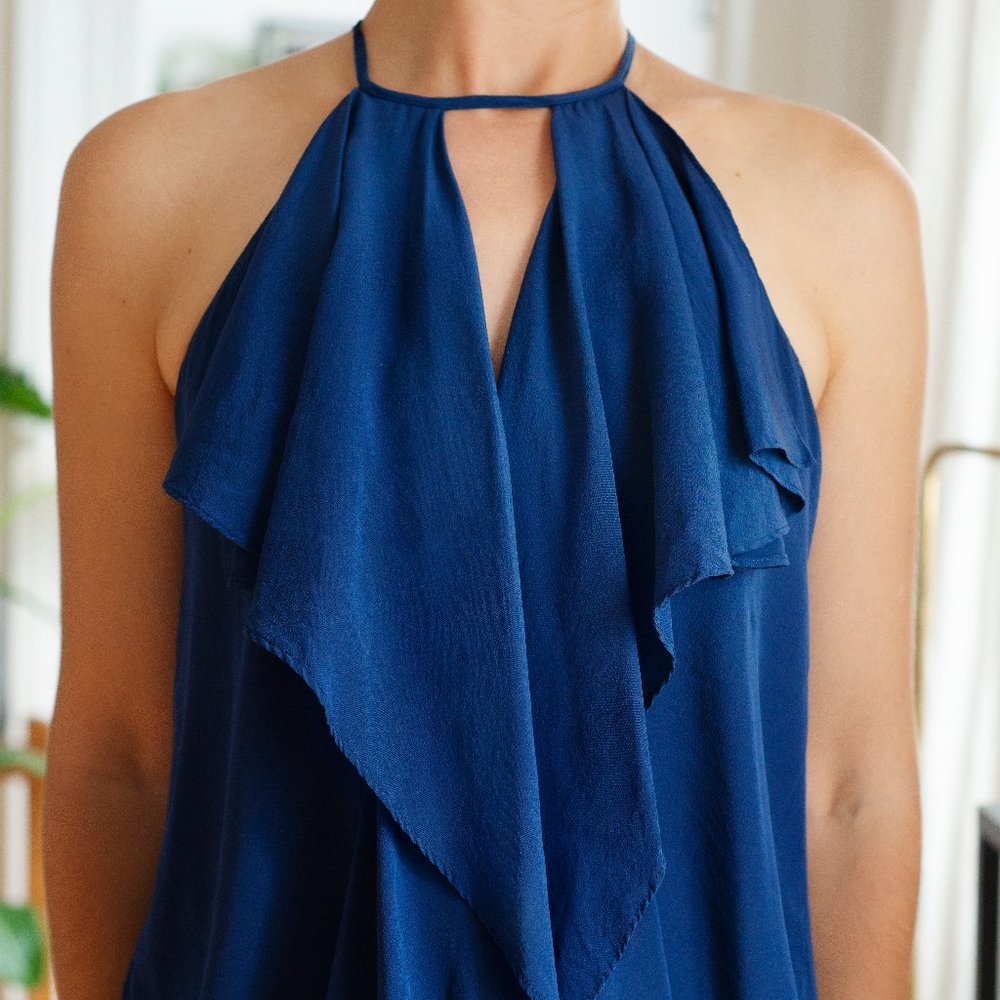 BCBG MaxAzria 100% Silk Flowy Top